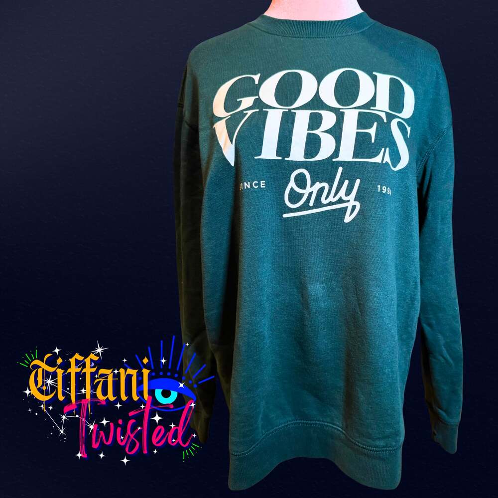 Old Navy “Good Vibes Only” Graphic Crewneck Sweatshirt – XXL – NWOT